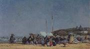 Eugene Boudin The Beach at Trouville oil painting artist